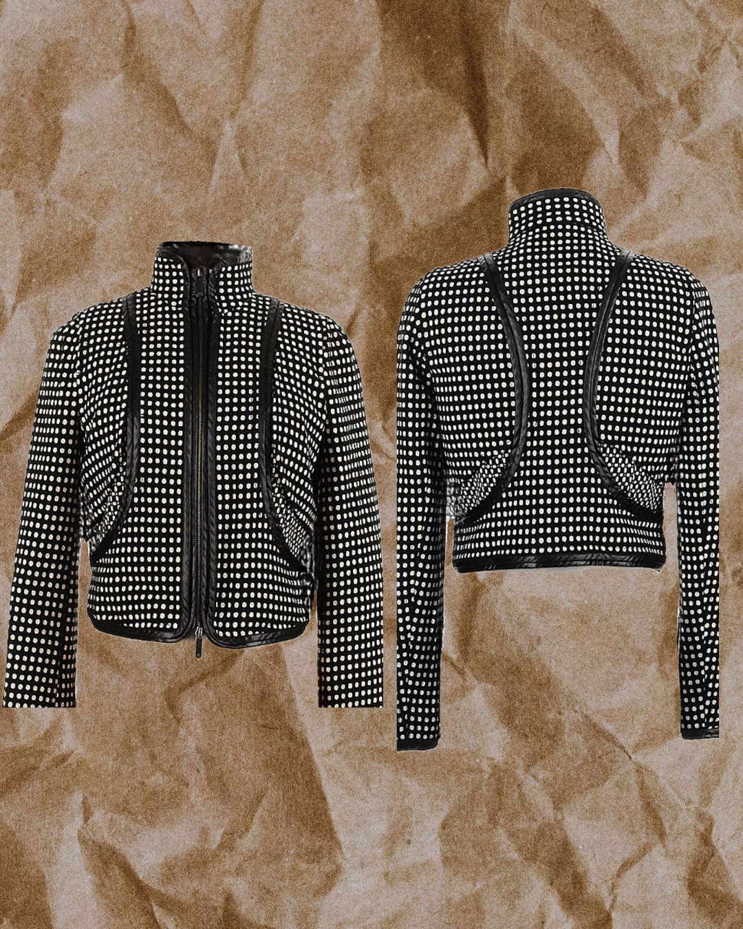 Armani exchange polka dot jacket, size L, used good condition minor fabric wear.